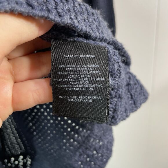 Anthropologie angel of the north womans sweater small blue turtleneck Cowl Neck - Picture 4 of 7